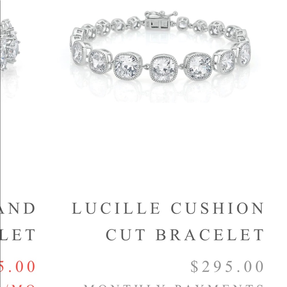 BRAND NEW Thomas Laine Lucille Cushion Bridal tennis bracelet